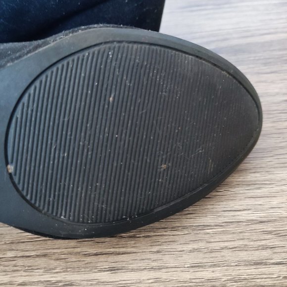 George suede memory foam wedge heel black women's size 6 - Picture 10 of 10